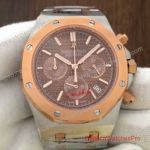 Replica Audemars Piguet Royal Oak Quartz Watch 2-Tone Brown Chronograph 072907